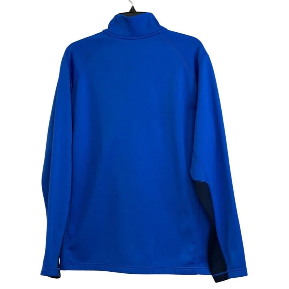 Nike Therma-Fit Royal Blue Fleece Track Jacket 1/4 Zip Golf Active Size Large